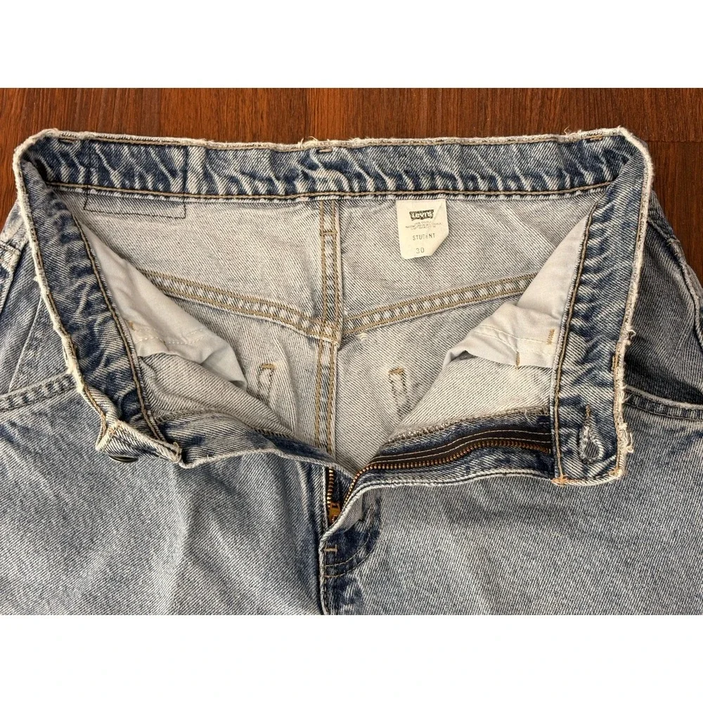 Vintage Levis L2 Carpenter Blue Denim Shorts Mens 30 Student 90S Grunge RARE!